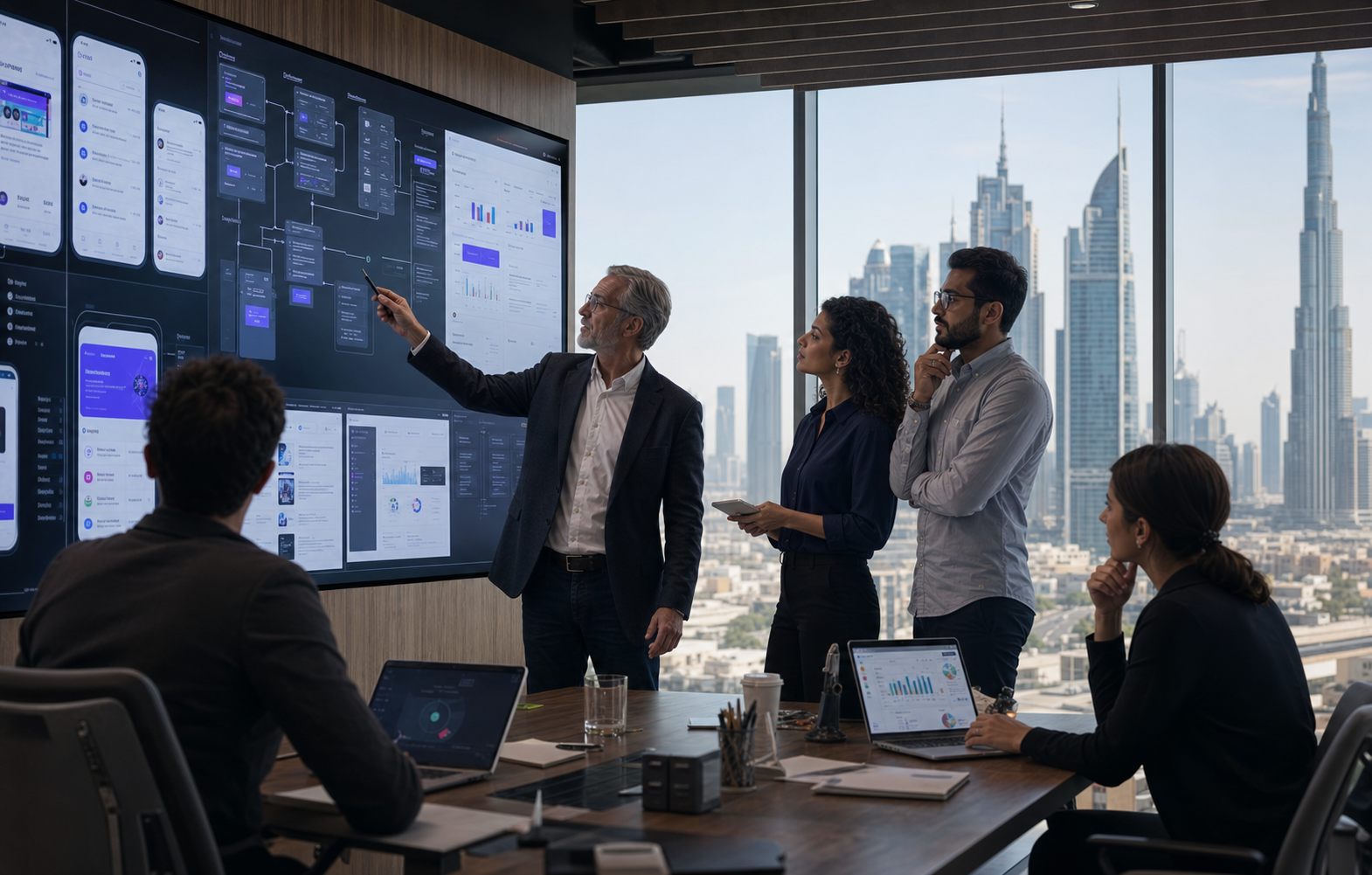 AI mobile app development cost planning session